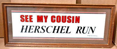 1980 Georgia Bulldogs Herschel Walker Framed Bumper Sticker UGA 15.5" X 6" - Image 1 of 4