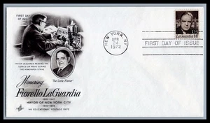 US FDC # 1397 14c Fiorello La Guardia ArtCraft  S.Cancel 1972, 9d470 - Picture 1 of 1