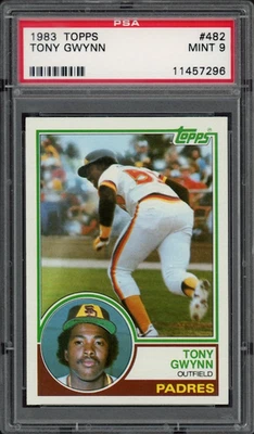 1983 Topps #482 Tony Gwynn novato PSA ESTADO PERFEITO 9 - Imagem 1 de 3