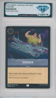 Lorcana The First Chapter RANSACK #199/204 Foil💎DSG 10 Gem Mint - Image 1 of 2