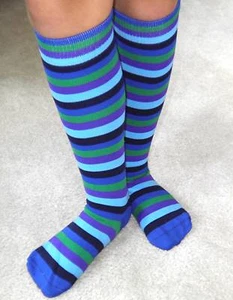 Girls RAINBOW Soccer Softball SOCKS 4 CLEATS 3-4-5-6-7  - Picture 1 of 3