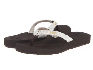 NEU-DAMEN-RIFF-SANDALE-FLIP-FLOP-STERN-KISSEN-FRECH BRAUN WEISS RF001384 - Bild 1 von 8