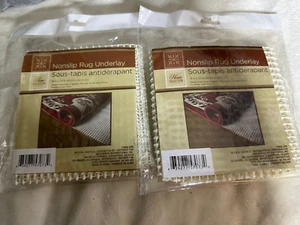 2 Nonslip Rug Underlay Pad 18 in. x 24" (45cm x 60.9 cm) Keeps Rugs In Place NEW - Picture 1 of 2