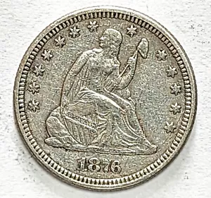 Cuarto Liberty Seated 1876 - Imagen 1 de 2