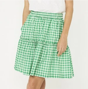 Draper James RSVP Damen Gr. XXL müde A-Linie grün Gingham Print Frühling Rock - Bild 1 von 3