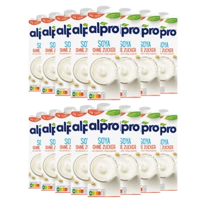Alpro Soya ohne Zucker, 1 Liter, 16er Pack - Bild 1 von 1