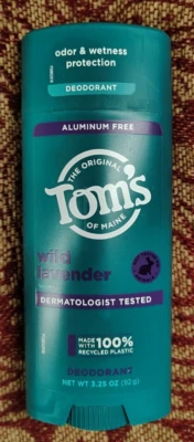 Desodorante sin aluminio, lavanda silvestre, 3,25 oz (92 g) Toms Foto 1 de 2