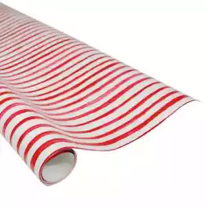 Caspari 8' Continuous Gift Wrap Roll, Painterly Stripe Red and White (10112RC) - Picture 1 of 1