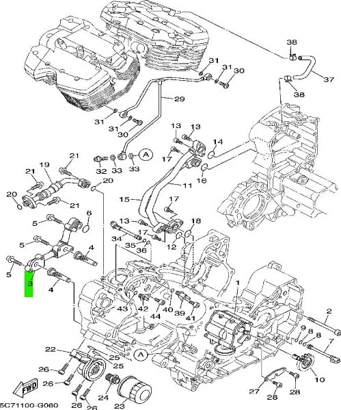 Tubo de aceite Yamaha Raider Comp 2 1D7-13406-00 genuino JDM Foto 1 de 1
