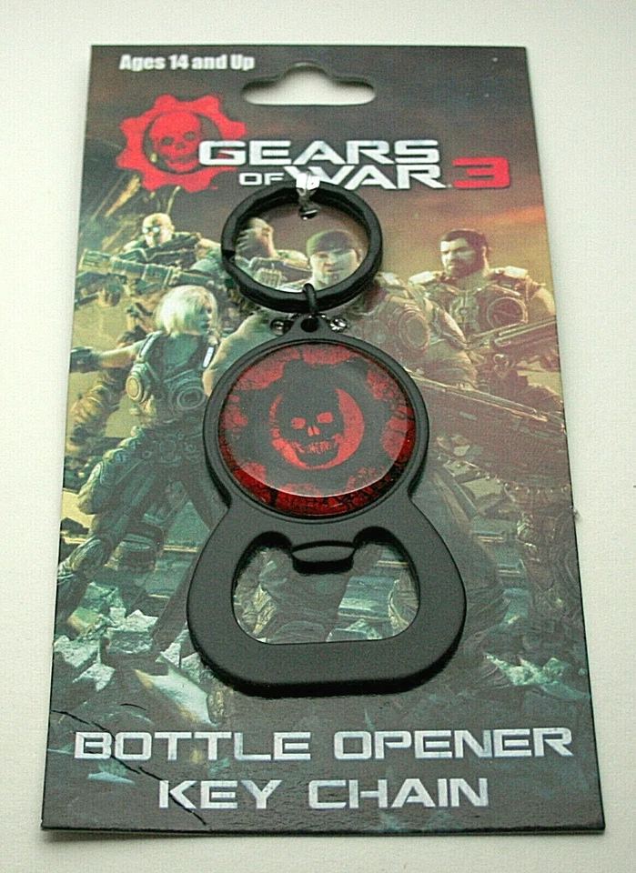 Gears Of War 3 NECA Bottle Opener & Key Chain New NOS Sealed MOC 2011  - Image 1 of 4