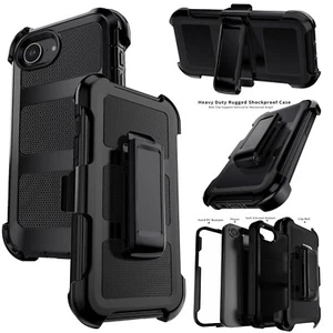 Für Apple iPhone 16e Hülle Stoßfest Robust Hybrid Hard Cover/Gürtelclip - Bild 1 von 38