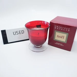 USED Crabtree & Evelyn NOEL Fragranced Candle in a Glass Tumbler HTF 4" - Picture 1 of 4
