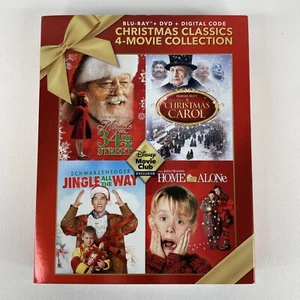 4 Christmas Classics Blu-ray DVD Miracle 34th St Jingle All the Way Home Alone - Picture 1 of 8