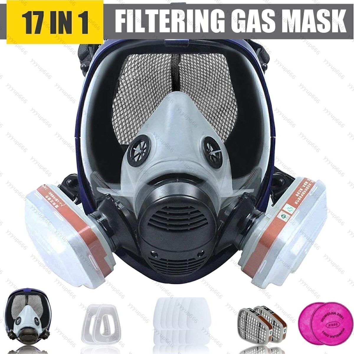 Filtri Carboni Attivi Per Maschera Antigas - Ricambio Per Protezione Da Polveri E Vapori - Foto 3