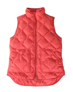 J Crew Vest Womens XS Down Insulated Quilted Excursion Filled Jacket Coral EUC - Picture 1 of 8
