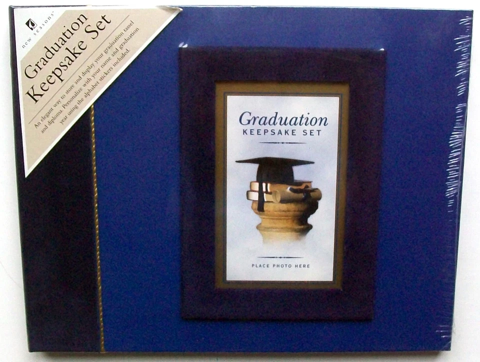 Seasons Graduation Keepsake Set Album Tassel Diploma Photo Display 9" x11.5" - Image 1 of 4