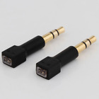 Pair Gold Plated MMCX/0.78mm Female to 3.5mm Audio Headphone Converter Adapters