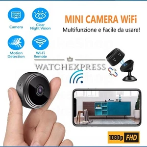 TELECAMERA WIFI MINI CAMERA 1080P HD VIDEOCAMERA DI SORVEGLIANZA MAGNETICA - Foto 1 di 11