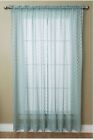 Glenbrook 84" Rod Pocket Sheer Window Curtain Panel In Blue