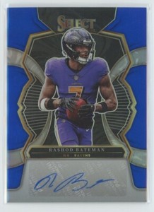 2022 Panini Select RASHOD BATEMAN SIGNATURES BLUE PRIZM  AUTO /99 Ravens #SIP-RB