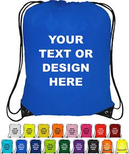 Personalised Drawstring Bag - Bag Sack - School - backpack PE Swim Custom Print - Picture 1 of 22