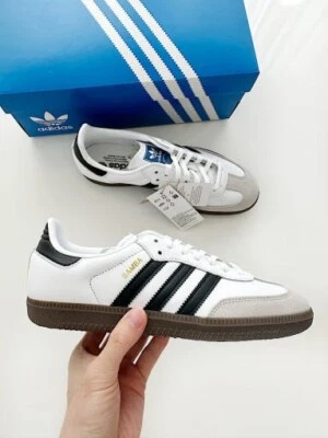 Adidas Samba OG Blanco Negro Goma Niños/Juniors Mujeres Tenis ✅Múltiples Tallas Foto 1 de 4