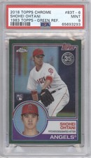SHOHEI OTHANI PSA 9 2018 TOPPS CHROME #83T-6 ROOKIE GREEN REFRACTOR /99 RC
