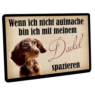Fussmatte " Wenn ich nicht aufmache gehe ich mit meinem Dackel spazieren "  - Bild 1 von 4