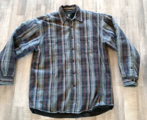 Vintage World Island Outdoor Plaid Flanell Shacket Men Large Multicolor Fleece Lined - Bild 1 von 8