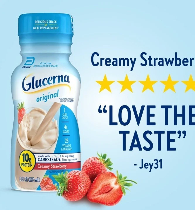 🍓Batidos NUTRICIONALES Glucerna - Cremosos🍓BOTELLAS DE FRESA 8 OZ - Estuche de 6   Foto 1 de 4