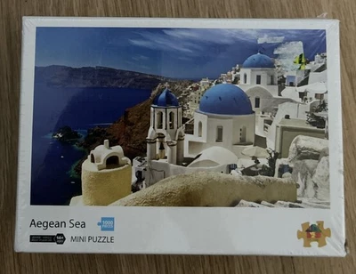 **NUEVO SELLADO** Rompecabezas Mar Egeo 1000 Piezas Edades 14+ Santorini Grecia Vacaciones Foto 1 de 4
