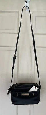 Ted  Baker London Black Leather Camera Crossbody Bag with Gold Accents NWT - Image 1 of 4