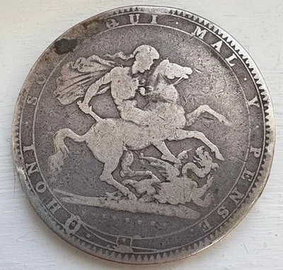 1819 Great Britain George III 1 Crown Silver Coin - Image 1 of 3