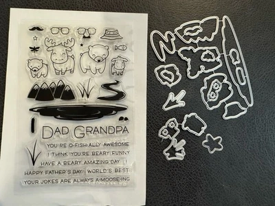 Selos e matrizes de Dad And Me - Semelhante ao Lawn Fawn - Imagem 1 de 4