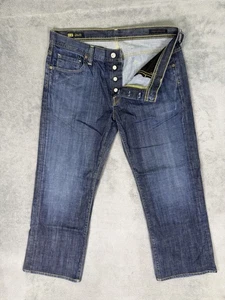 Citizens of Humanity Jeans Mens 34x30 Blue The Easy Full Leg Button Fly Straight - Picture 1 of 12