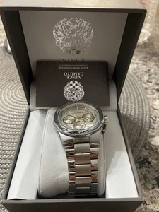 Silver Tone Men's Vince Camuto Stainless Steel Watch Multifunction - Picture 1 of 12