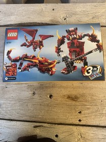 Lego Creator Fiery Legend (6751) 100% Complete with Box & Instructions