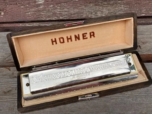 VTG HOHNER HARMONICA CHROMONICA 64 C MODEL GERMANY w WOOD BOX NO 280 - Picture 1 of 4