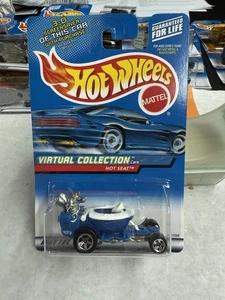 2000 Hot Wheels #101 Virtual Collection HOT SEAT Blue/White w/5 Spoke Wheels - Picture 1 of 3