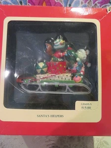 Carte Carlton vintage COLLEZIONE CIMELIO NATALE AIUTANTI DI BABBO NATALE ornamento - Foto 1 di 2