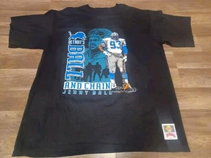 Rare Vintage 90's Nutmeg Detroit Lions Jerry Ball Caricature Player T-Shirt XL - Picture 1 of 7