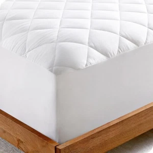 Bedding Quilted Fitted Mattress Pad, Mattress Protector white color - Picture 1 of 5
