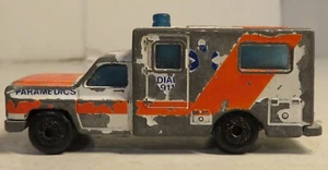 Matchbox Ambulance 1977 Diecast 911 Paramedics Orange White E11 Vintage Mis Door - Picture 1 of 16