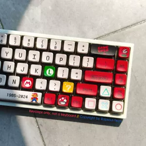 Super Mario Anime PBT Keycap Set Shine Through for Cherry MX Mechanical Keyboard - Picture 1 of 12