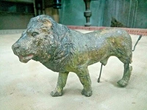 Old Vintage Terracotta Clay Lion Figure Home Decor Collectible - Picture 1 of 11