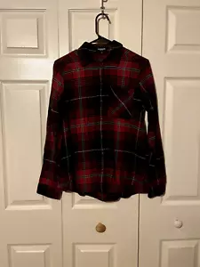 EXPRESS rot und schwarz kariert Freund Flanell Shirt Größe XS BRANDNEU - Bild 1 von 4