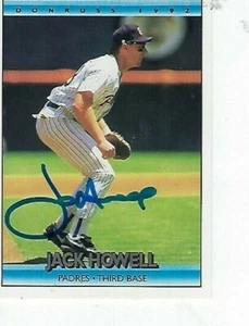 JACK HOWELL 1992 FIRMADO A MANO DONRUSS #646 - PADRES SAN DIEGO - Imagen 1 de 1