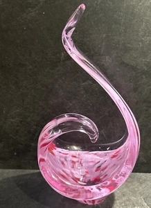 Vintage Murano Glass Splash Bowl Purple Lilac Red Mid Century Modern - Picture 1 of 11