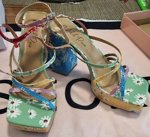 Muze Asymmetrical Strap Platform Dress Sandals - Picture 1 of 3