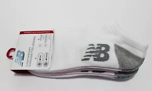 New Balance Lightweight Essentials 6 Pack Socks Adult Medium White - Picture 1 of 4